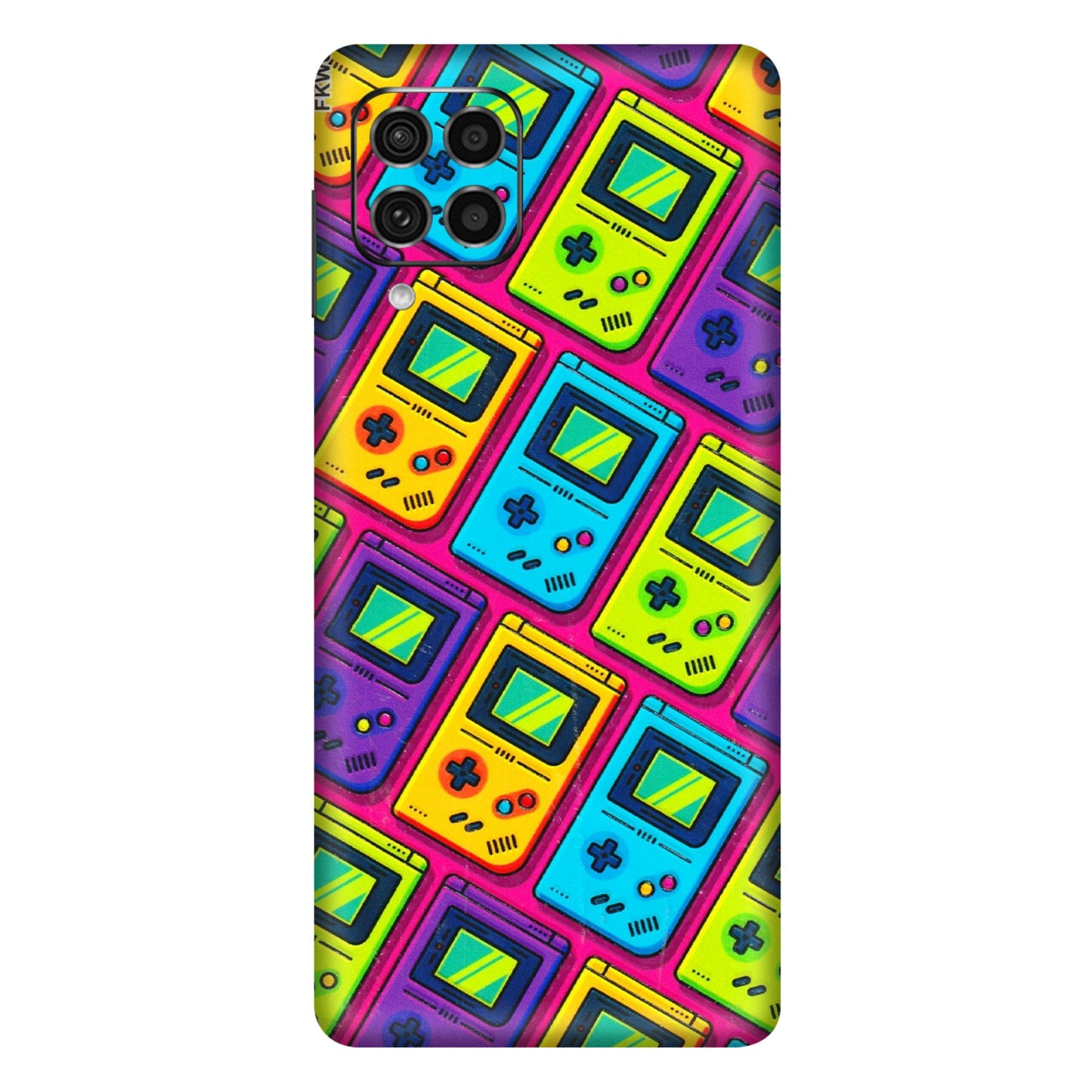 Samsung M/F/Note/Flip and C Phone Skins (All Models) - Gameboy Colourful - 3D Embossed Finish (L-266) Samsung Galaxy F62