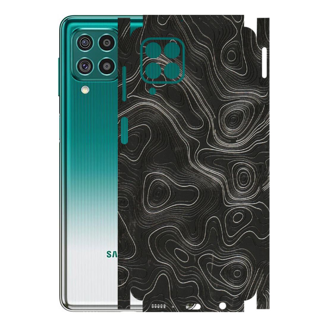 Samsung M/F/Note/Flip and C Phone Skins (All Models) - Abstract White Line Map - 3D Embossed Finish (L-269) Samsung Galaxy F62