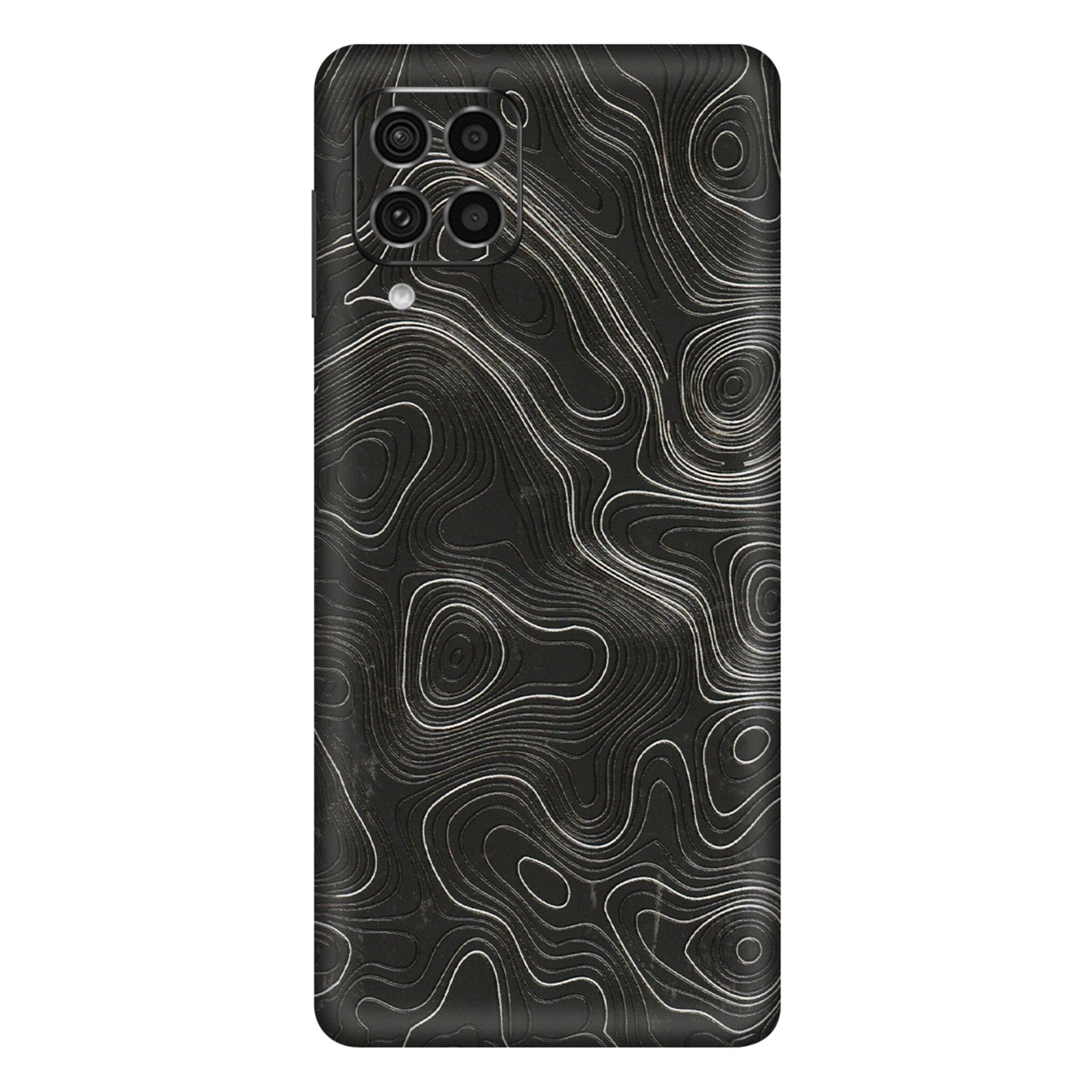 Samsung M/F/Note/Flip and C Phone Skins (All Models) - Abstract White Line Map - 3D Embossed Finish (L-269) Samsung Galaxy F62