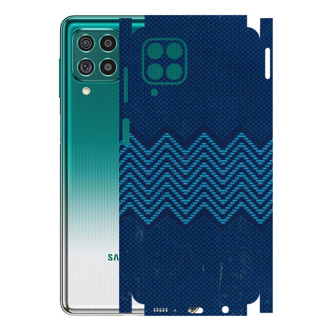Samsung M/F/Note/Flip and C Phone Skins (All Models) - Blue Sober Waves - 3D Embossed Finish (L-306) Samsung Galaxy F62