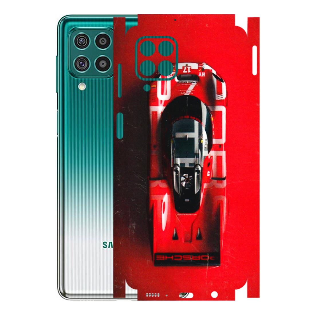 Samsung M/F/Note/Flip and C Phone Skins (All Models) - Red Porsche Car Logo - 3D Embossed Finish (L-315) Samsung Galaxy F62