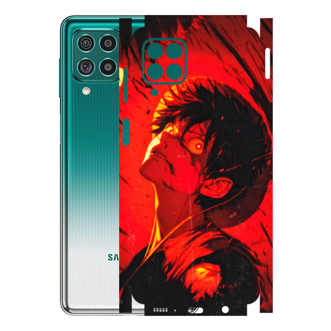 Samsung M/F/Note/Flip and C Phone Skins (All Models) - D.Luffy Power Up One Piece Anime - 3D Embossed Finish (L-326) Samsung Galaxy F62