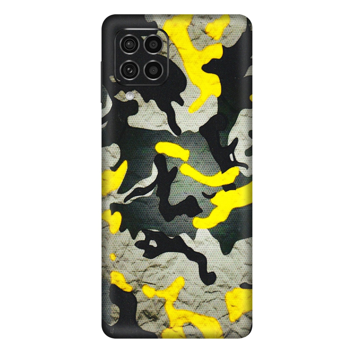 Samsung M/F/Note/Flip and C Phone Skins (All Models) - Yellow Camouflage - 3D Embossed Finish (L-61) Samsung Galaxy F62