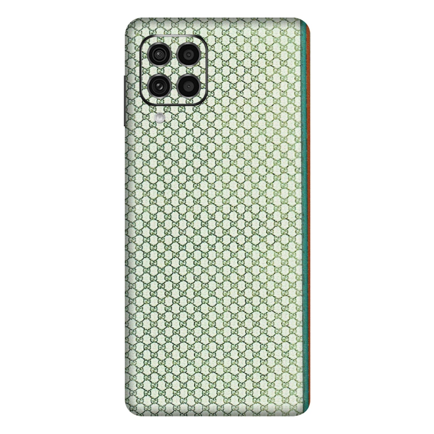 Samsung M/F/Note/Flip and C Phone Skins (All Models) - Gucci Fabric Pattern - 3D Embossed Finish (L-73) Samsung Galaxy F62