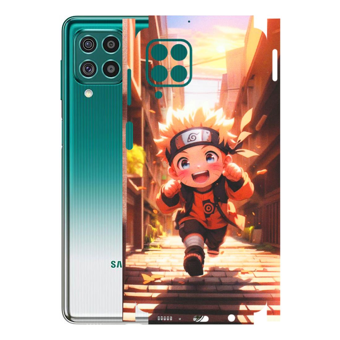 Samsung M/F/Note/Flip and C Phone Skins (All Models) - Naruto Cute Toon Running - Matte Finish (M-04) Samsung Galaxy F62