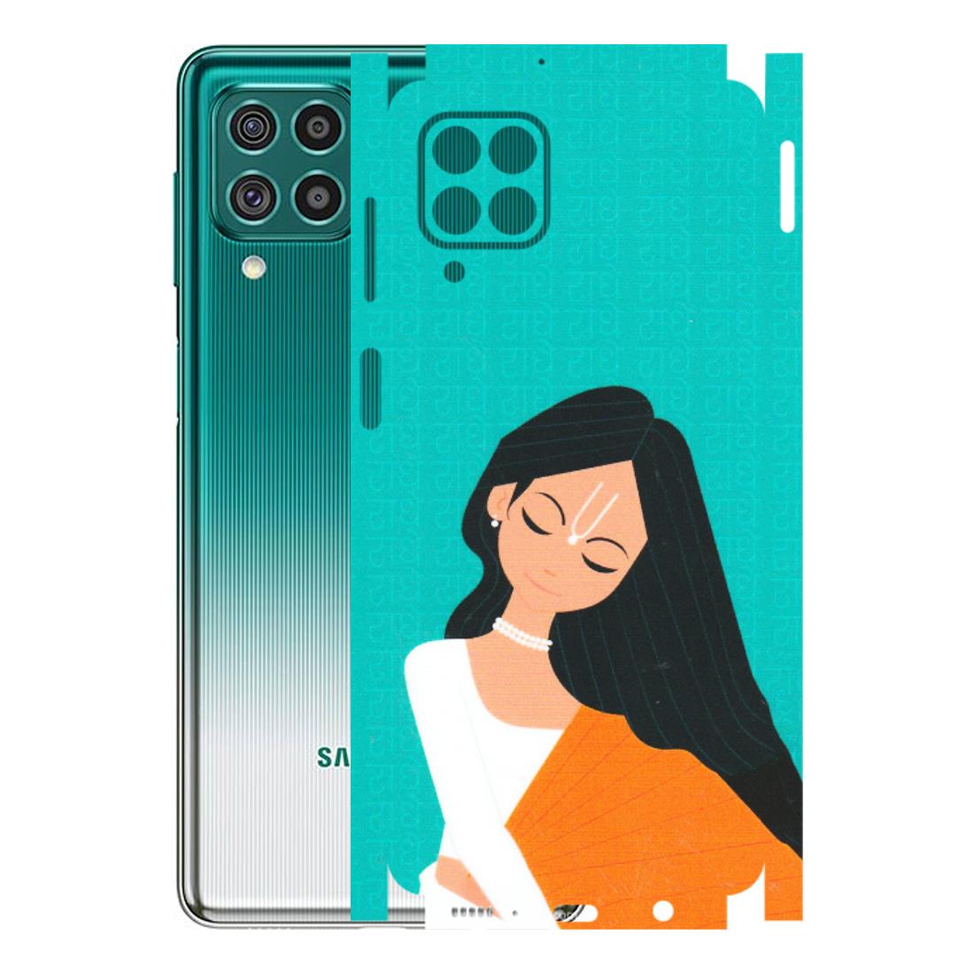 Samsung M/F/Note/Flip and C Phone Skins (All Models) - Radhe Radhe With Hindu Symbol - Matte Finish (M-164) Samsung Galaxy F62