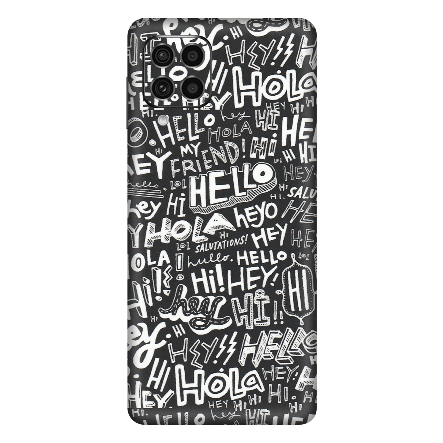 Samsung M/F/Note/Flip and C Phone Skins (All Models) - Hi Hello Doodles - Matte Finish (M-25) Samsung Galaxy F62