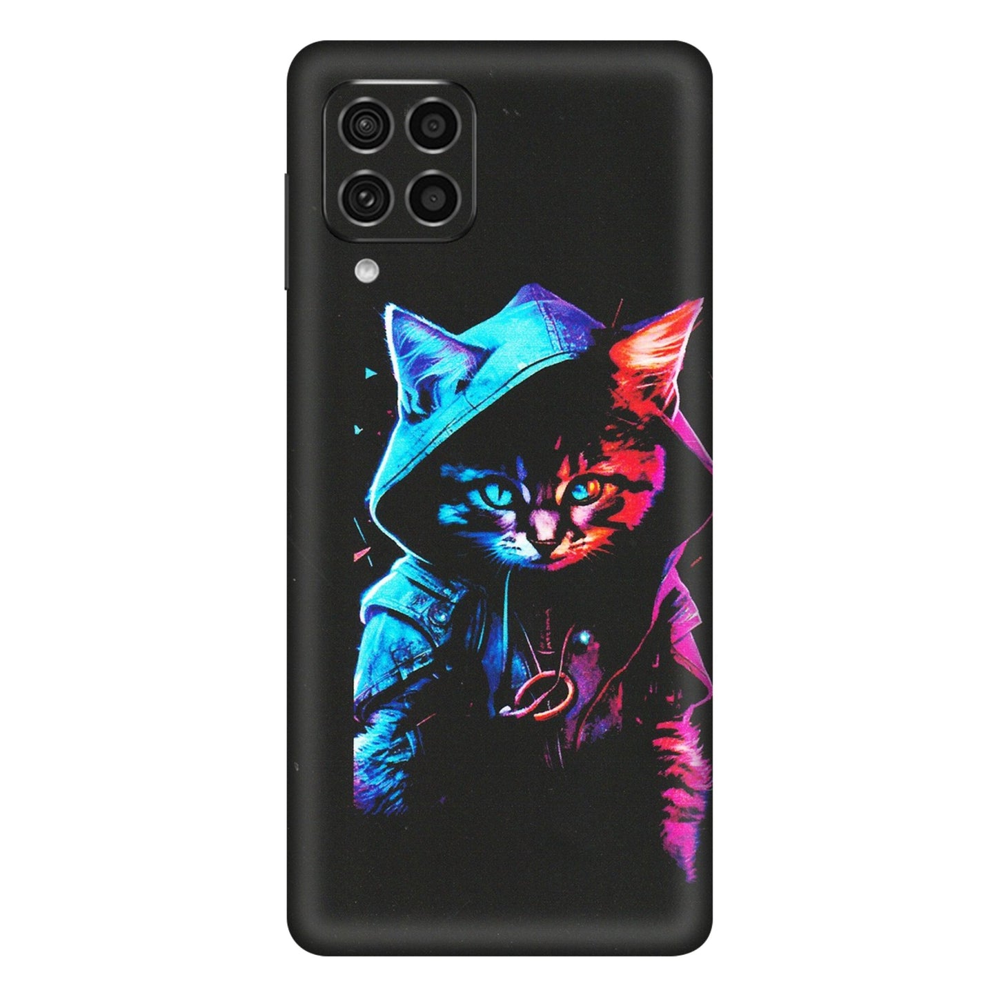 Samsung M/F/Note/Flip and C Phone Skins (All Models) - Cyberpunk Cat - Matte Finish (M-45) Samsung Galaxy F62