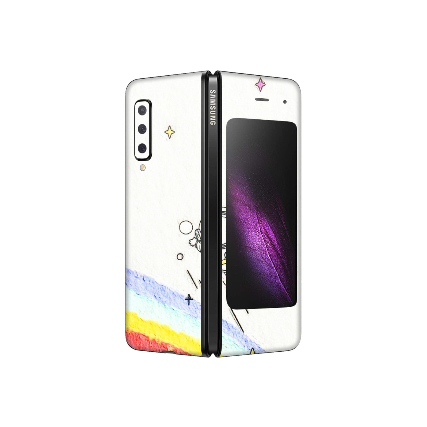Samsung M/F/Note/Flip and C Phone Skins (All Models) - Milkyway Astronaut - 3D Embossed Finish (L-110) Samsung Galaxy Fold