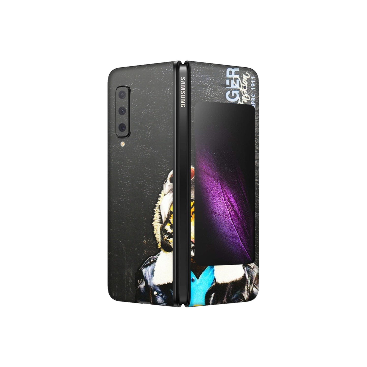 Samsung M/F/Note/Flip and C Phone Skins (All Models) - Rider Tiger - 3D Embossed Finish (L-113) Samsung Galaxy Fold