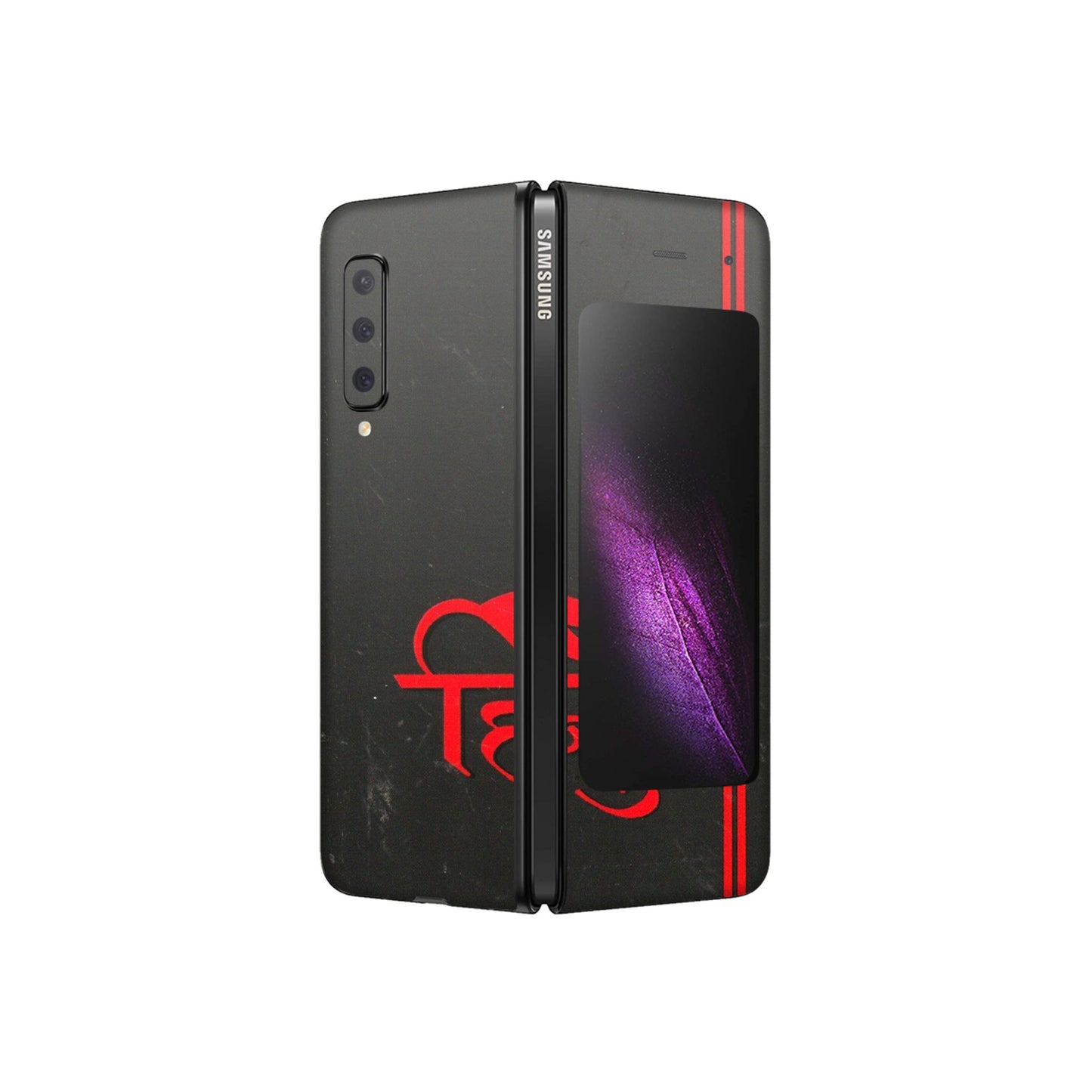 Samsung M/F/Note/Flip and C Phone Skins (All Models) - Hindu Black - 3D Embossed Finish (L-153) Samsung Galaxy Fold