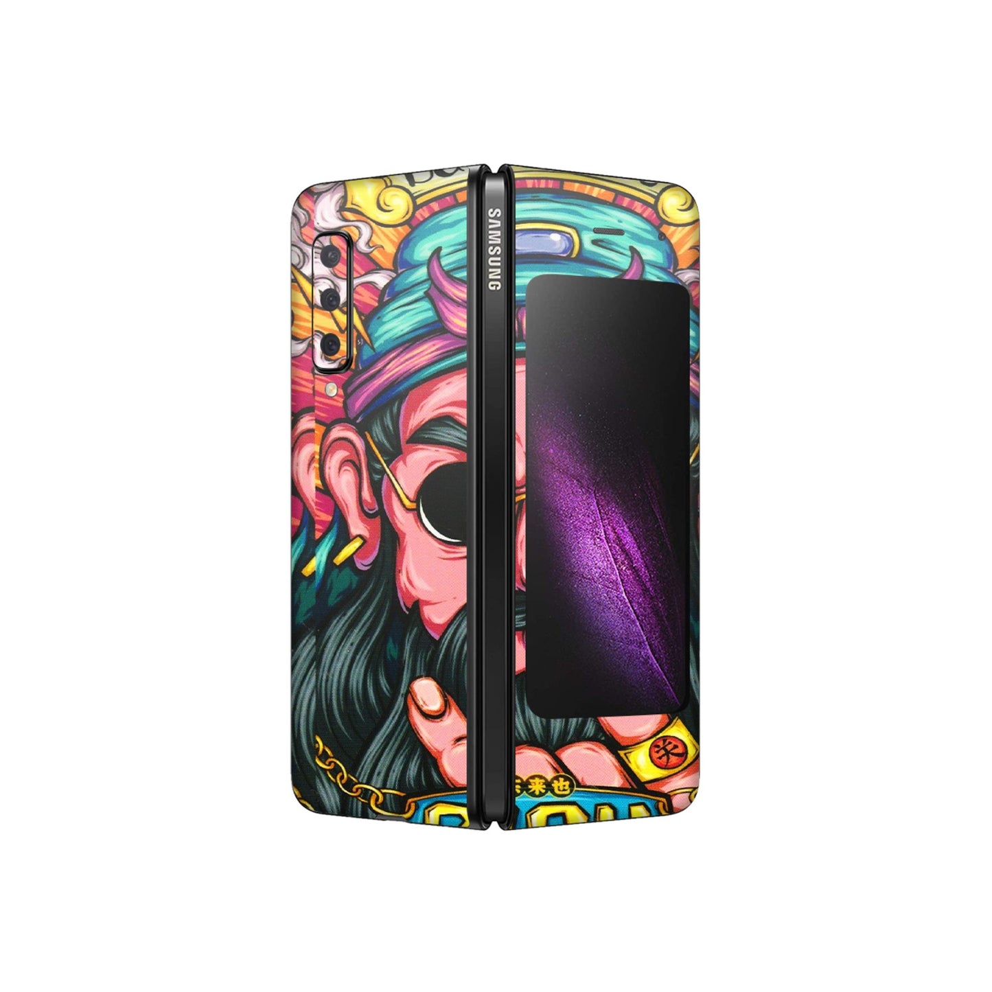 Samsung M/F/Note/Flip and C Phone Skins (All Models) - Battle King Dude Face - 3D Embossed Finish (L-178) Samsung Galaxy Fold