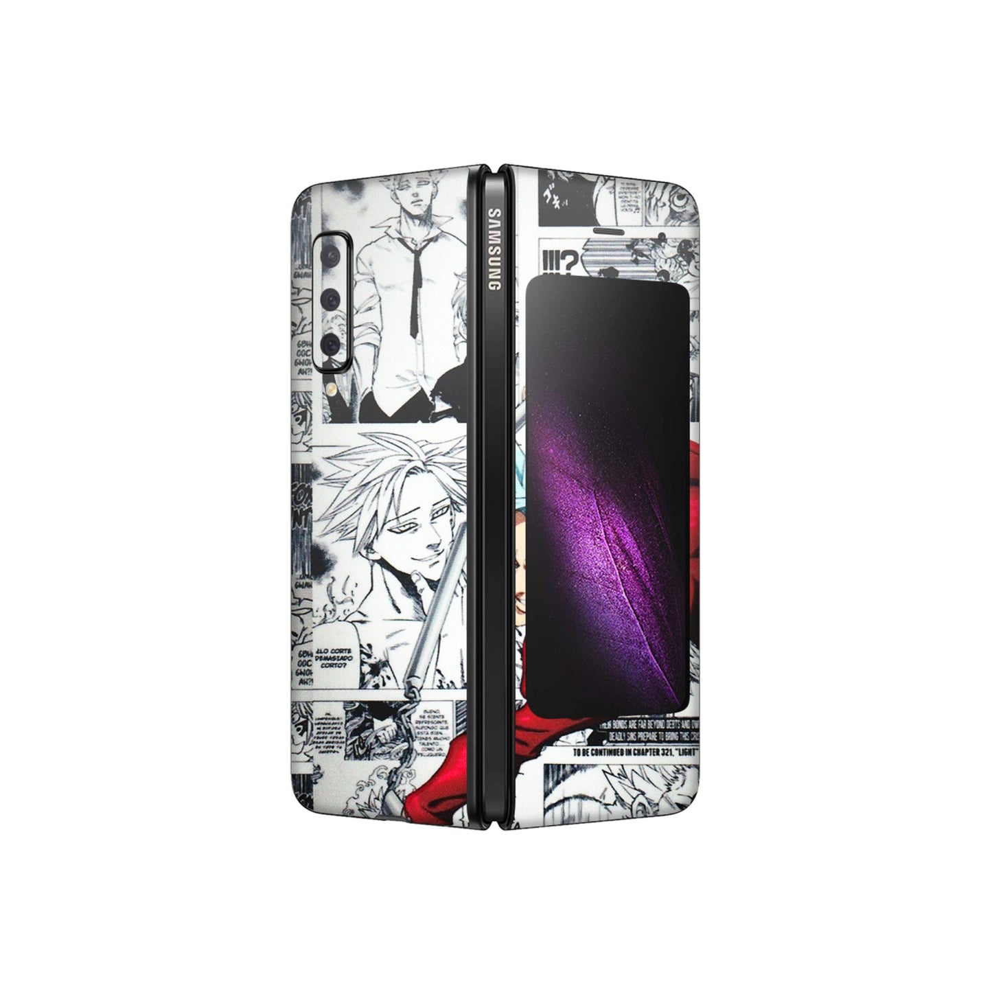 Samsung M/F/Note/Flip and C Phone Skins (All Models) - Anime Comic - 3D Embossed Finish (L-192) Samsung Galaxy Fold