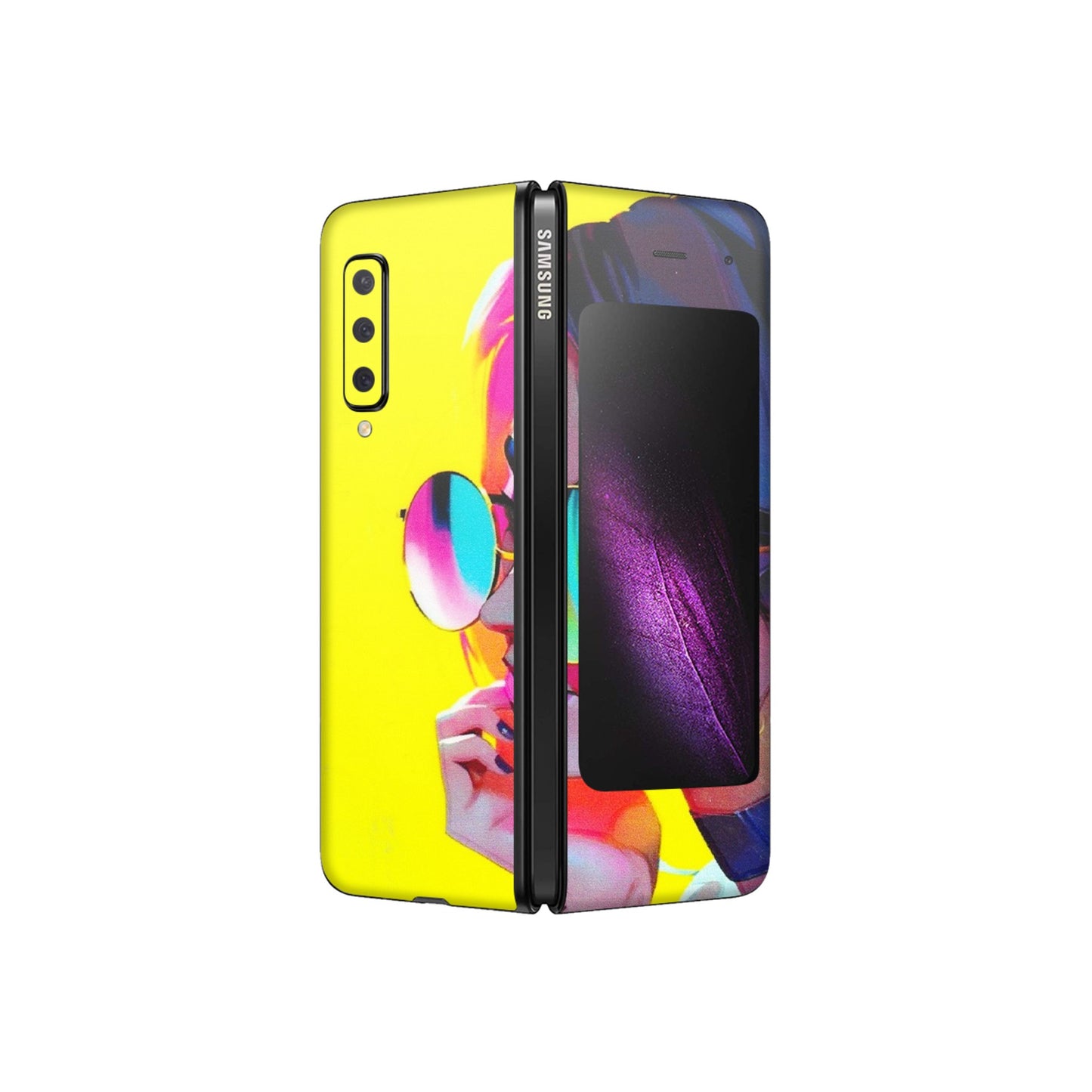 Samsung M/F/Note/Flip and C Phone Skins (All Models) - Bold Stylish Girl - 3D Embossed Finish (L-222) Samsung Galaxy Fold
