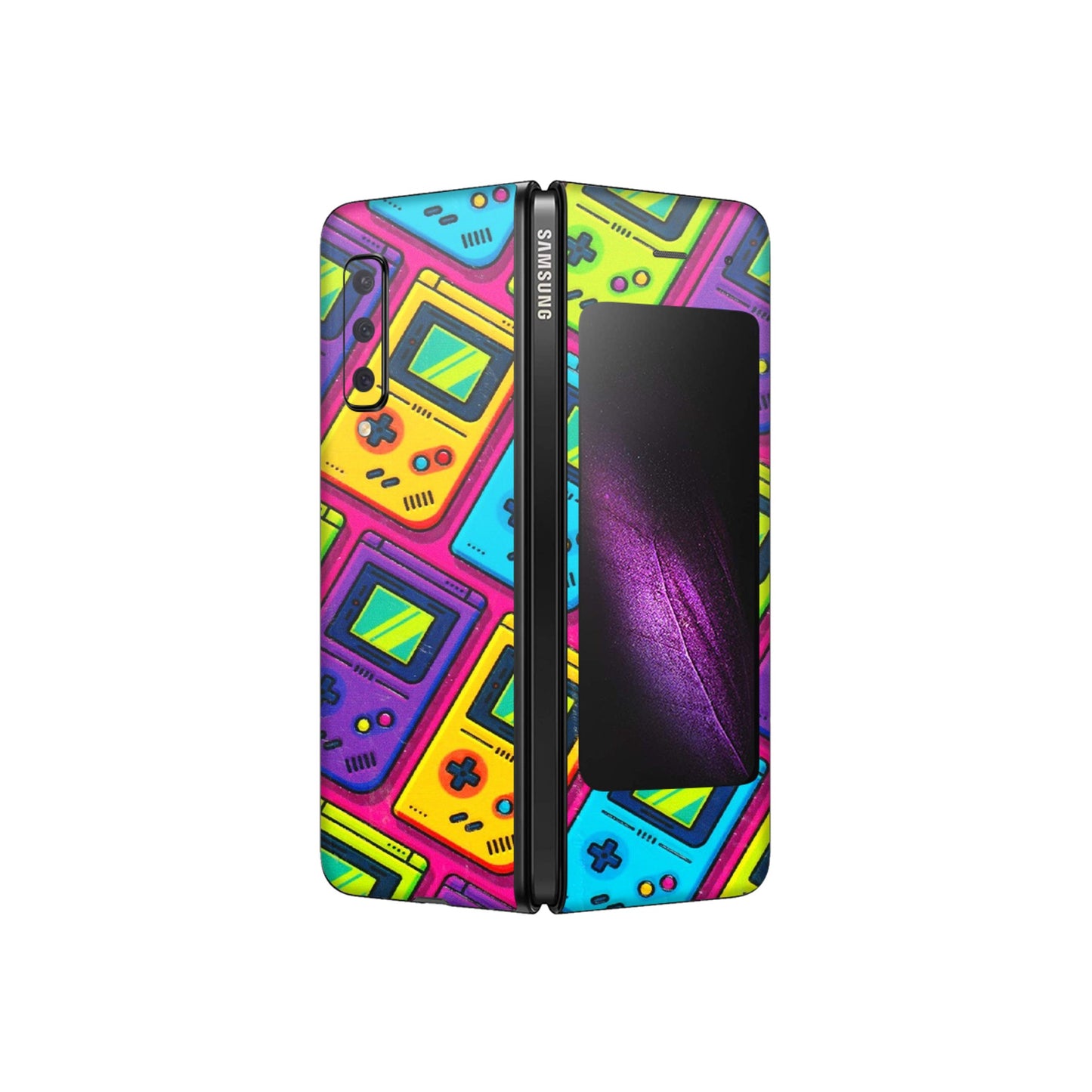 Samsung M/F/Note/Flip and C Phone Skins (All Models) - Gameboy Colourful - 3D Embossed Finish (L-266) Samsung Galaxy Fold