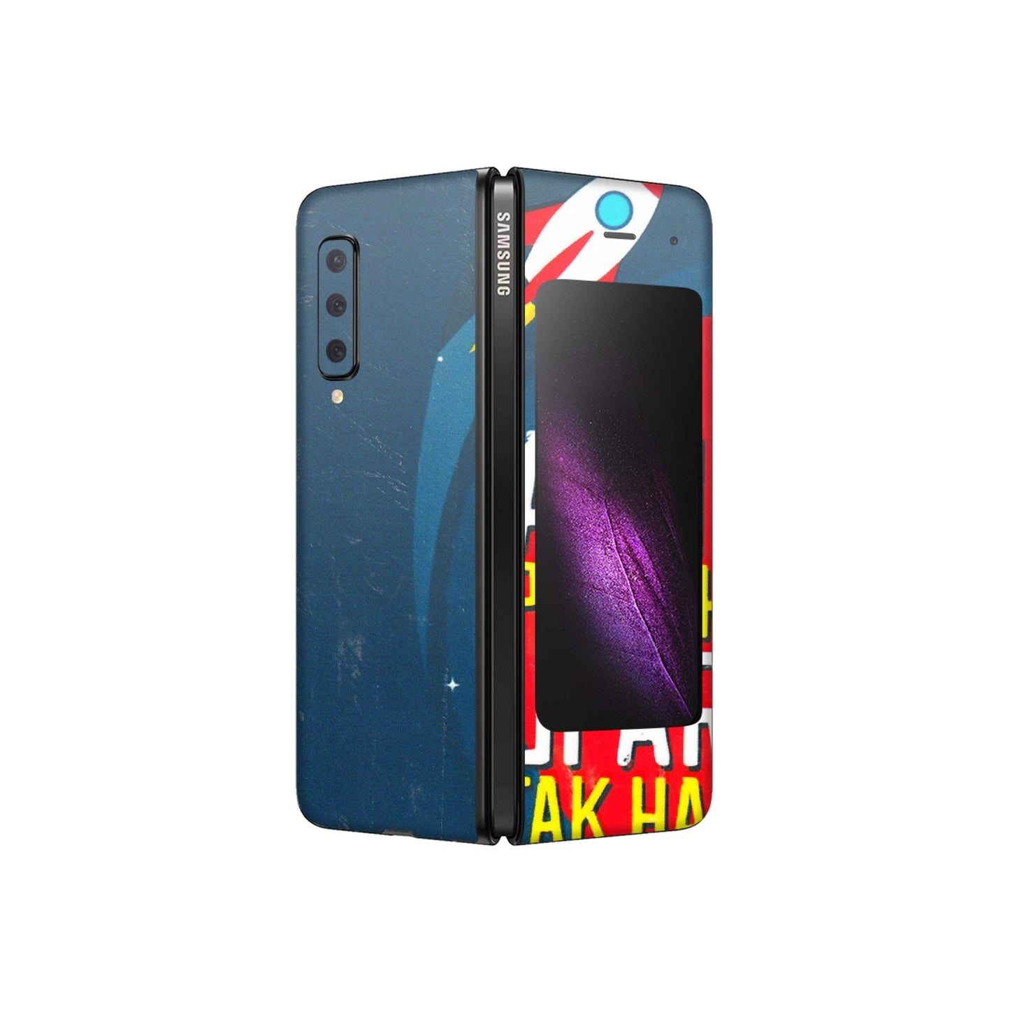 Samsung M/F/Note/Flip and C Phone Skins (All Models) - Apni Pahuch Upar Tak Hai - 3D Embossed Finish (L-276) Samsung Galaxy Fold