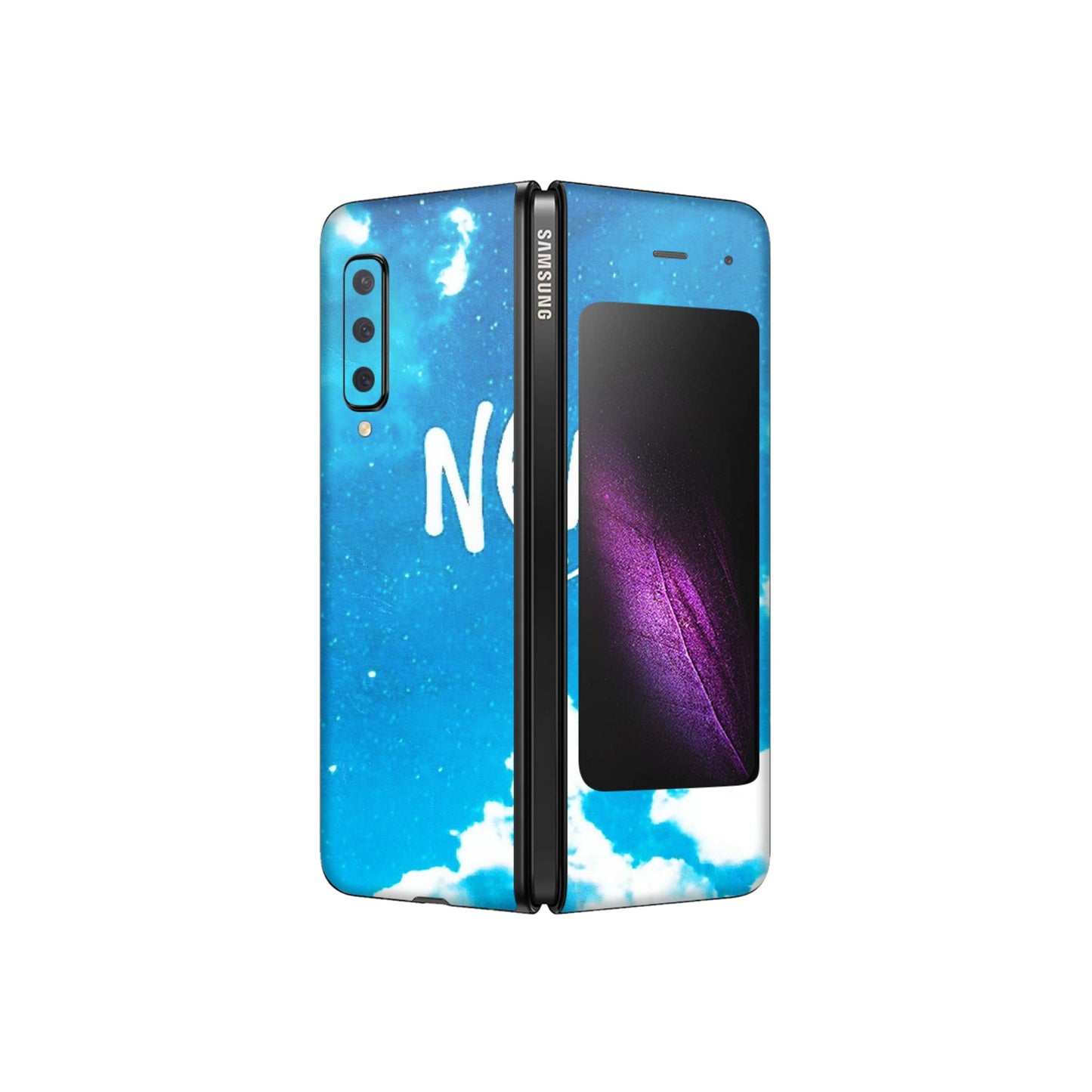 Samsung M/F/Note/Flip and C Phone Skins (All Models) - Never Give Up - 3D Embossed Finish (L-279) Samsung Galaxy Fold