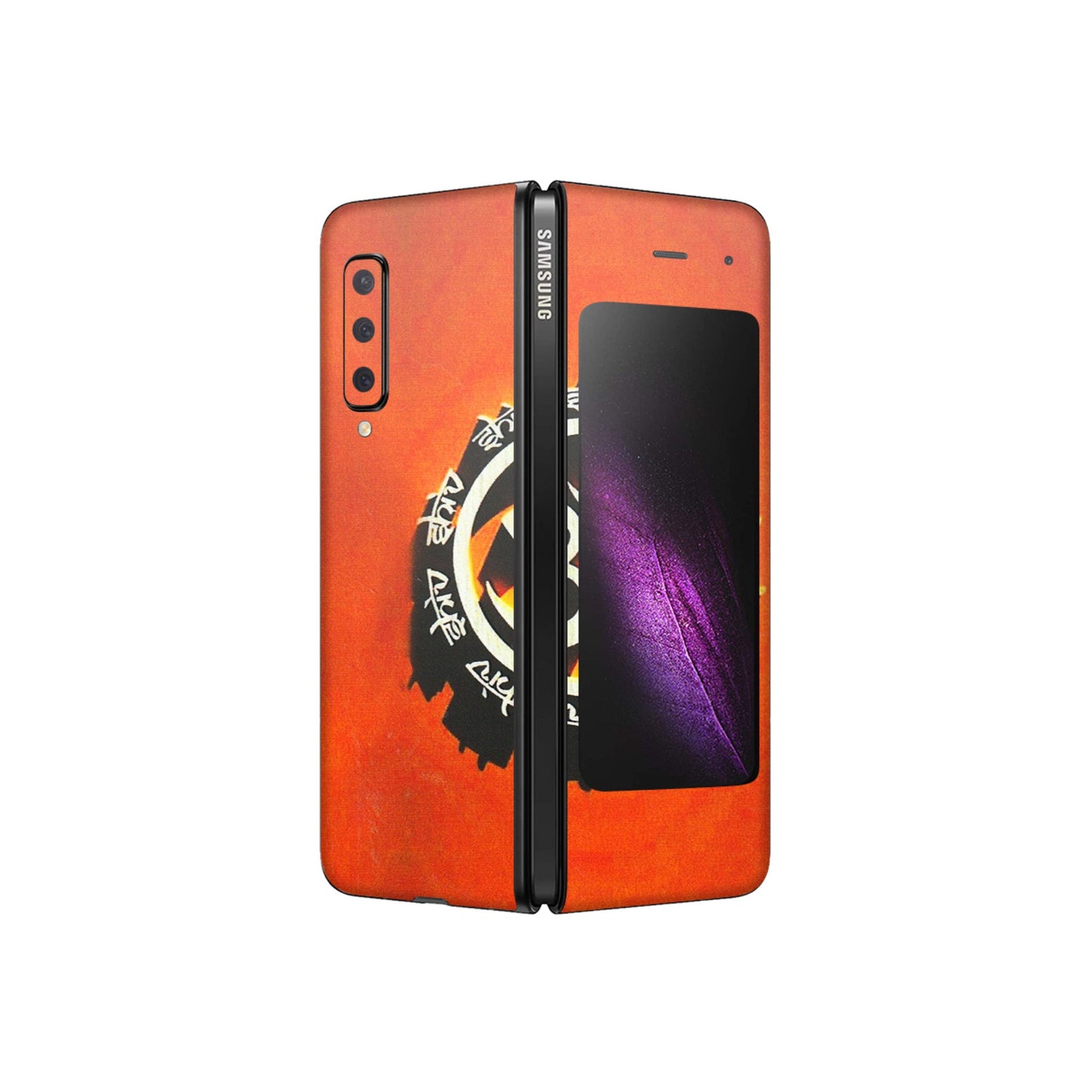 Samsung M/F/Note/Flip and C Phone Skins (All Models) - Aum Shiv Orange - 3D Embossed Finish (L-32) Samsung Galaxy Fold