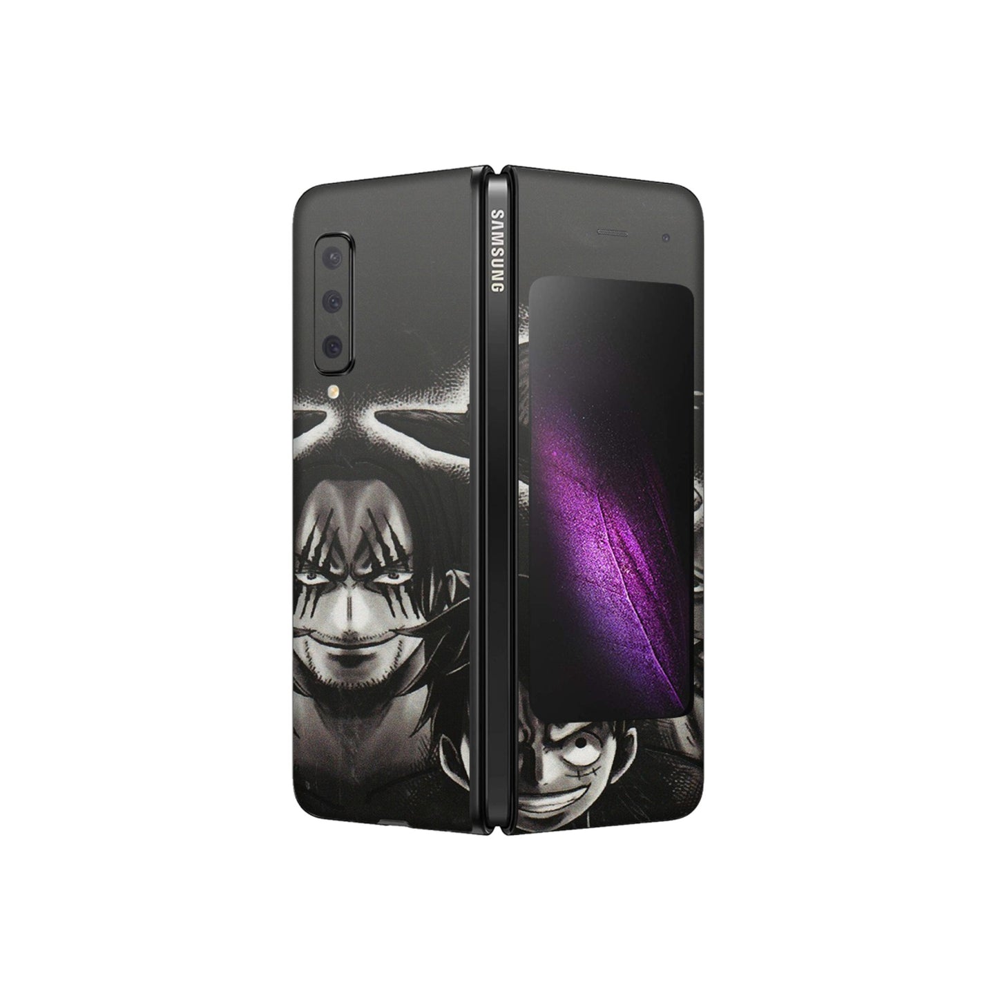 Samsung M/F/Note/Flip and C Phone Skins (All Models) - Black Luffy Hat - 3D Embossed Finish (L-57) Samsung Galaxy Fold