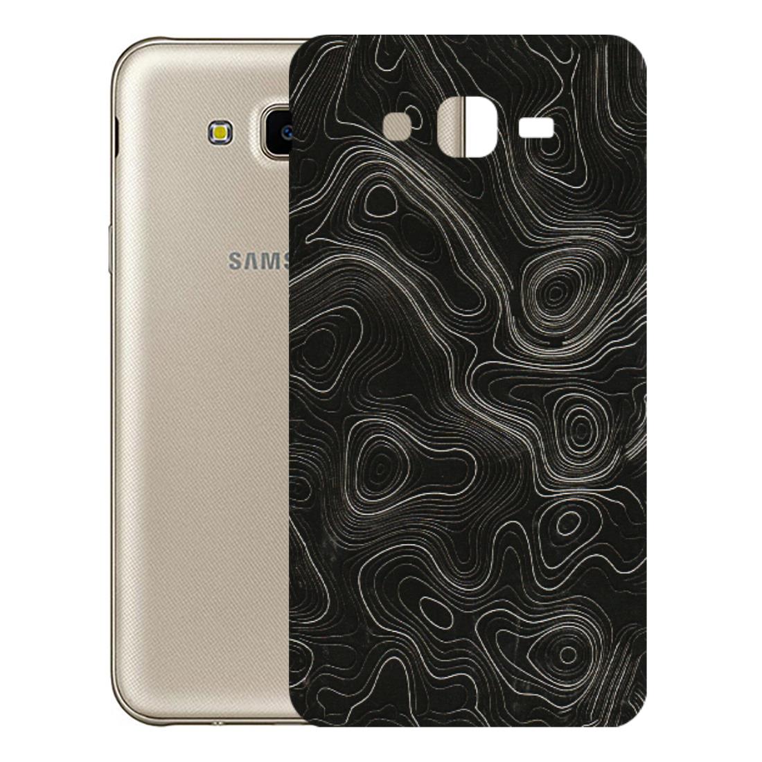 Samsung M/F/Note/Flip and C Phone Skins (All Models) - Black Swirl - 3D Embossed Finish (L-196) Samsung Galaxy J7 Next