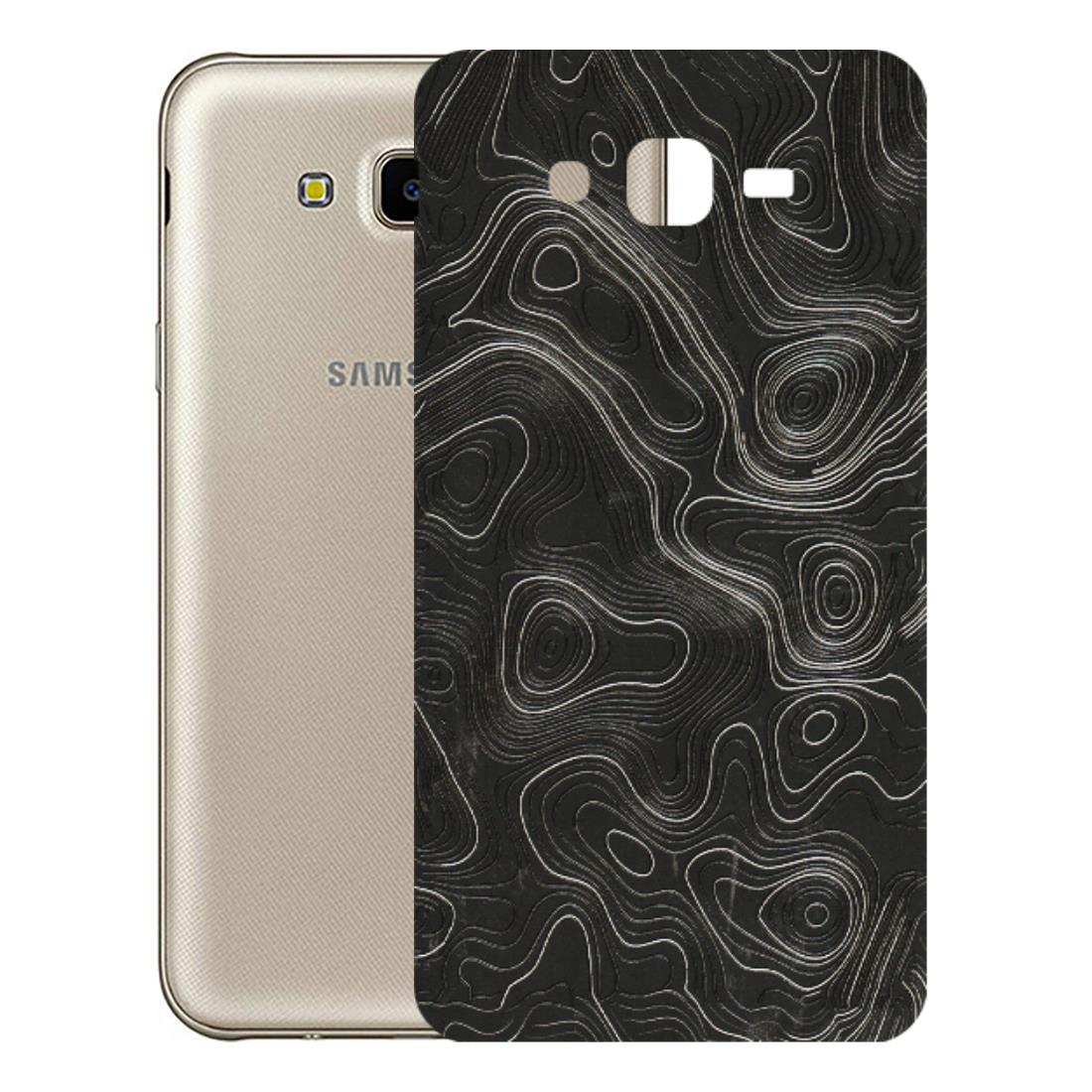 Samsung M/F/Note/Flip and C Phone Skins (All Models) - Abstract White Line Map - 3D Embossed Finish (L-269) Samsung Galaxy J7 Next