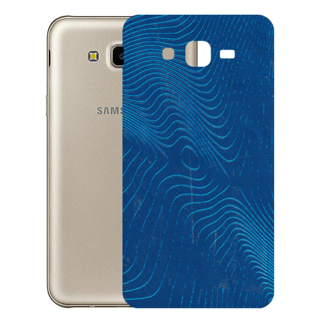 Samsung M/F/Note/Flip and C Phone Skins (All Models) - Abstract Blue Line Map - 3D Embossed Finish (L-272) Samsung Galaxy J7 Next