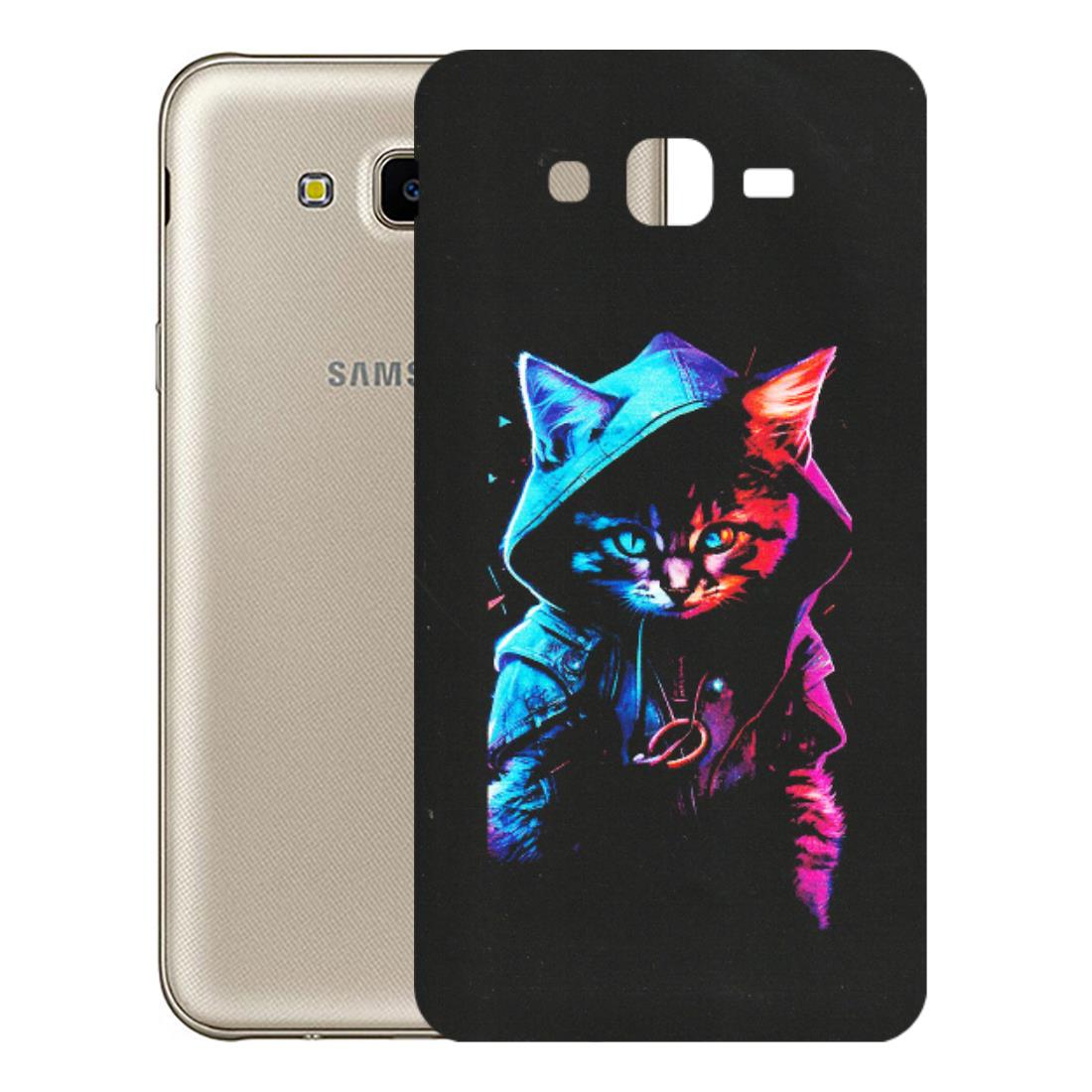 Samsung M/F/Note/Flip and C Phone Skins (All Models) - Cyberpunk Cat - Matte Finish (M-45) Samsung Galaxy J7 Next