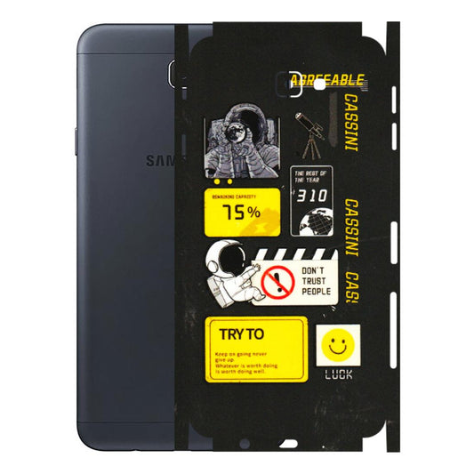 Samsung M/F/Note/Flip and C Phone Skins (All Models) - Black Cassini - 3D Embossed Finish (L-161) Samsung Galaxy J7 Prime