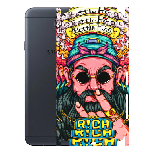 Samsung M/F/Note/Flip and C Phone Skins (All Models) - Battle King Dude Face - 3D Embossed Finish (L-178) Samsung Galaxy J7 Prime