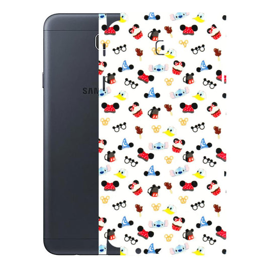 Samsung M/F/Note/Flip and C Phone Skins (All Models) - Minnie Mouse & Donald Doodles s - 3D Embossed Finish (L-194) Samsung Galaxy J7 Prime