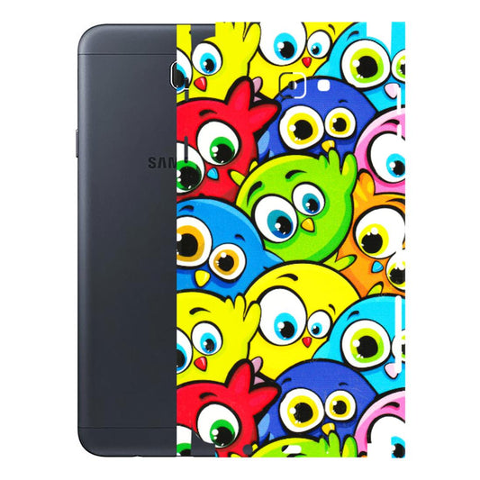 Samsung M/F/Note/Flip and C Phone Skins (All Models) - Cute Fluffy Birds - 3D Embossed Finish (L-213) Samsung Galaxy J7 Prime