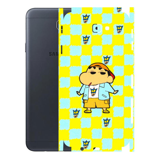 Samsung M/F/Note/Flip and C Phone Skins (All Models) - Yellow Blue Shinchan Cute - 3D Embossed Finish (L-221) Samsung Galaxy J7 Prime
