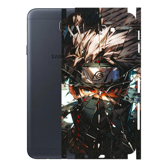 Samsung M/F/Note/Flip and C Phone Skins (All Models) - Kakashi Shattered Glass Effect - 3D Embossed Finish (L-237) Samsung Galaxy J7 Prime