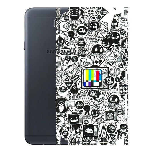 Samsung M/F/Note/Flip and C Phone Skins (All Models) - Doodles Positive Art - 3D Embossed Finish (L-263) Samsung Galaxy J7 Prime