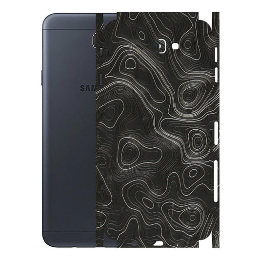 Samsung M/F/Note/Flip and C Phone Skins (All Models) - Abstract White Line Map - 3D Embossed Finish (L-269) Samsung Galaxy J7 Prime