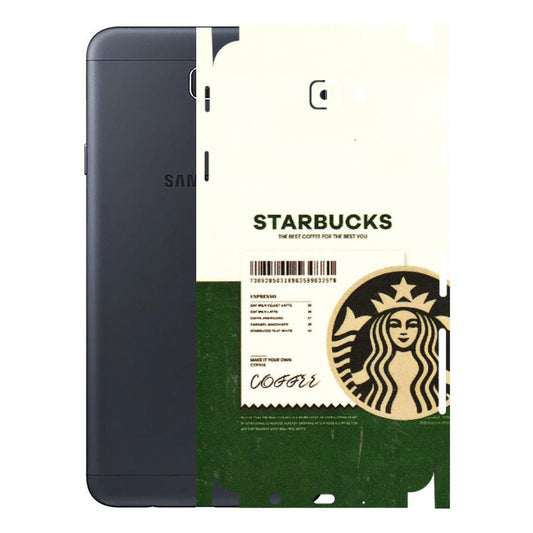 Samsung M/F/Note/Flip and C Phone Skins (All Models) - Starbucks Barcode - 3D Embossed Finish (L-308) Samsung Galaxy J7 Prime