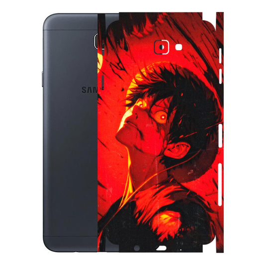 Samsung M/F/Note/Flip and C Phone Skins (All Models) - D.Luffy Power Up One Piece Anime - 3D Embossed Finish (L-326) Samsung Galaxy J7 Prime