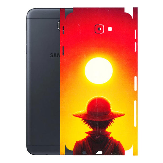 Samsung M/F/Note/Flip and C Phone Skins (All Models) - Cool Sunset With Monkey D.Luffy Anime - 3D Embossed Finish (L-329) Samsung Galaxy J7 Prime