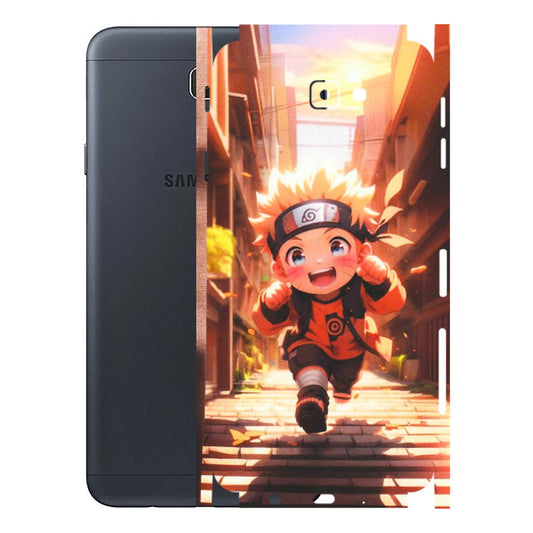 Samsung M/F/Note/Flip and C Phone Skins (All Models) - Naruto Cute Toon Running - Matte Finish (M-04) Samsung Galaxy J7 Prime