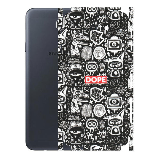 Samsung M/F/Note/Flip and C Phone Skins (All Models) - Dope Stay Classy Black Doodles - Matte Finish (M-126) Samsung Galaxy J7 Prime