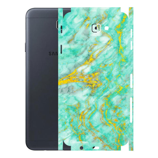 Samsung M/F/Note/Flip and C Phone Skins (All Models) - Green And Gold Marble Feel - Matte Finish (M-16) Samsung Galaxy J7 Prime