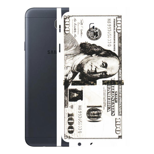 Samsung M/F/Note/Flip and C Phone Skins (All Models) - 100 Dollar Currency - Transparent Finish (T-01) Samsung Galaxy J7 Prime