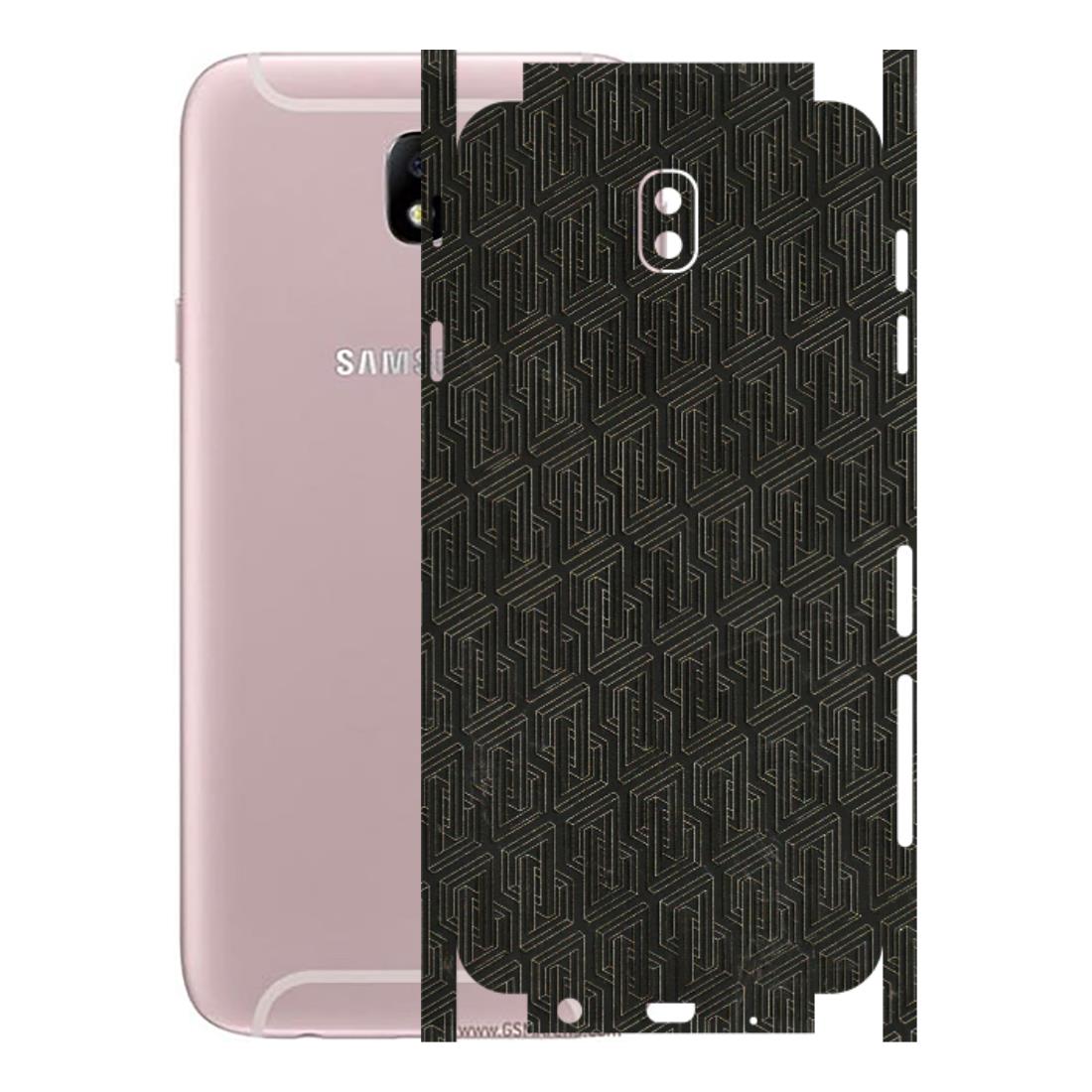 Samsung M/F/Note/Flip and C Phone Skins (All Models) - Black Abstract Pattern - 3D Embossed Finish (L-117) Samsung Galaxy J7 Pro