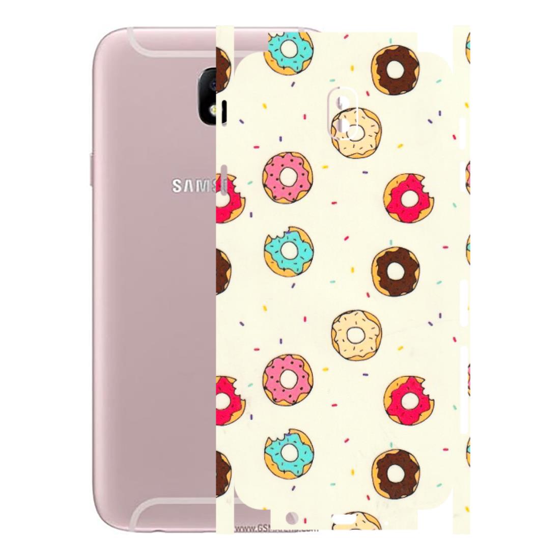 Samsung M/F/Note/Flip and C Phone Skins (All Models) - Mini Donuts Doodle Art - 3D Embossed Finish (L-122) Samsung Galaxy J7 Pro
