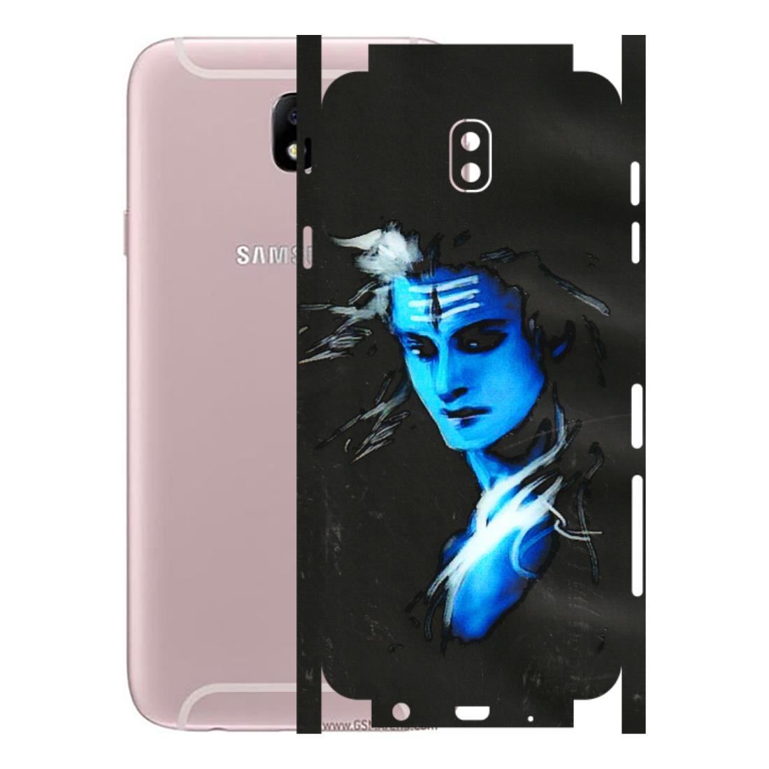 Samsung M/F/Note/Flip and C Phone Skins (All Models) - Har Har Mahadev Blue/Black - 3D Embossed Finish (L-185) Samsung Galaxy J7 Pro