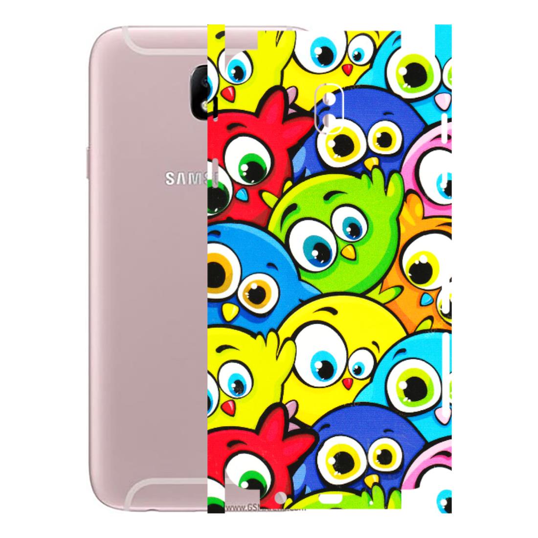 Samsung M/F/Note/Flip and C Phone Skins (All Models) - Cute Fluffy Birds - 3D Embossed Finish (L-213) Samsung Galaxy J7 Pro