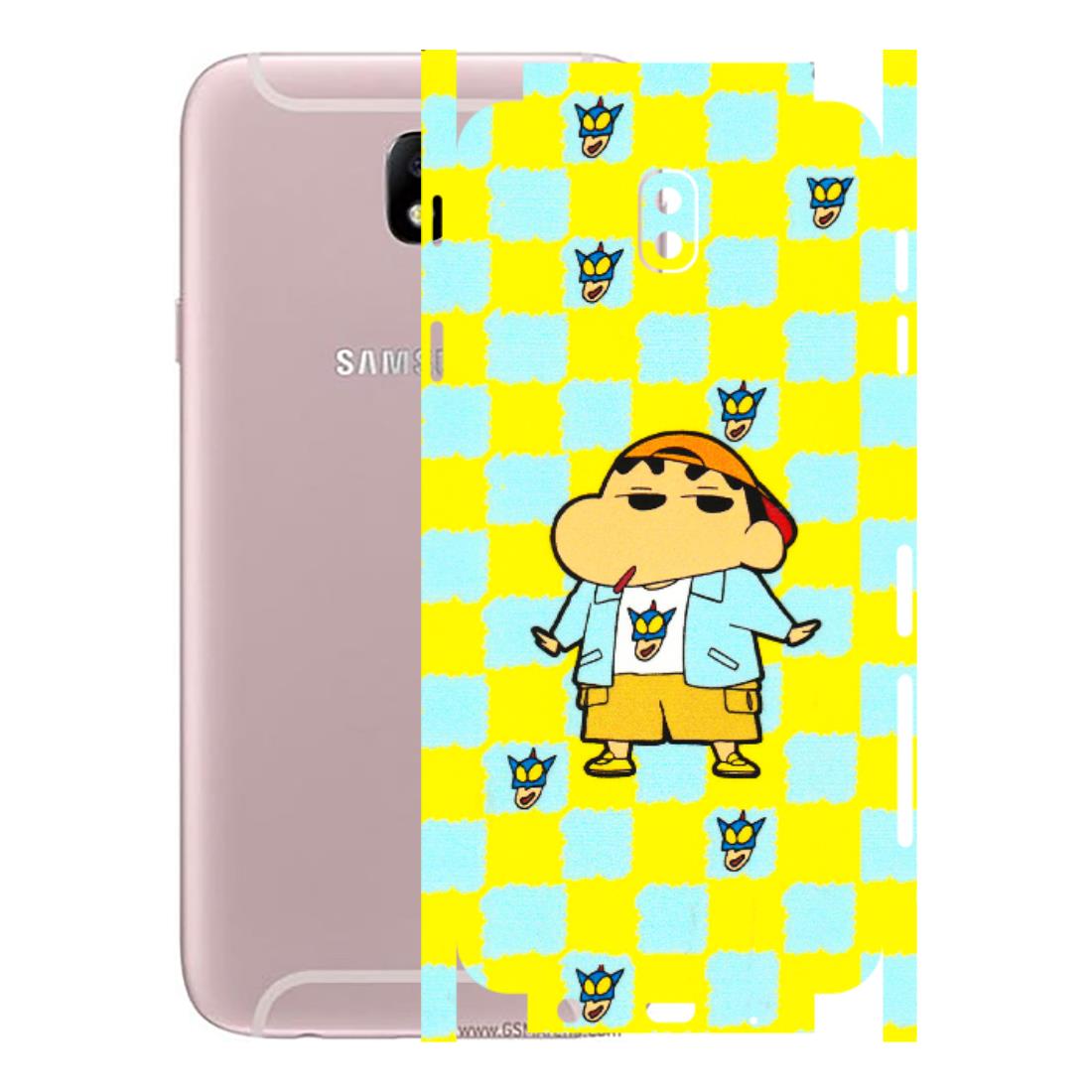 Samsung M/F/Note/Flip and C Phone Skins (All Models) - Yellow Blue Shinchan Cute - 3D Embossed Finish (L-221) Samsung Galaxy J7 Pro
