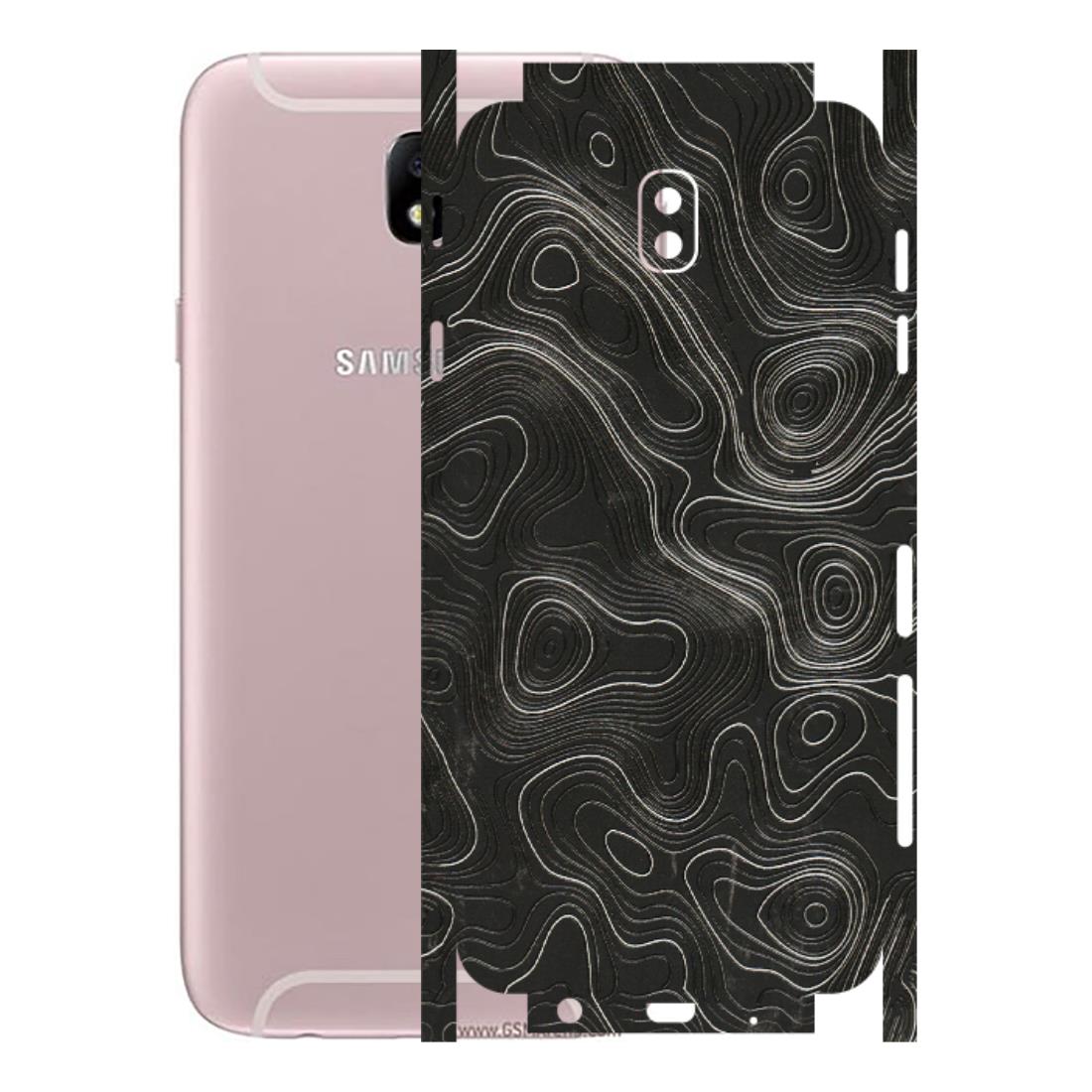 Samsung M/F/Note/Flip and C Phone Skins (All Models) - Abstract White Line Map - 3D Embossed Finish (L-269) Samsung Galaxy J7 Pro