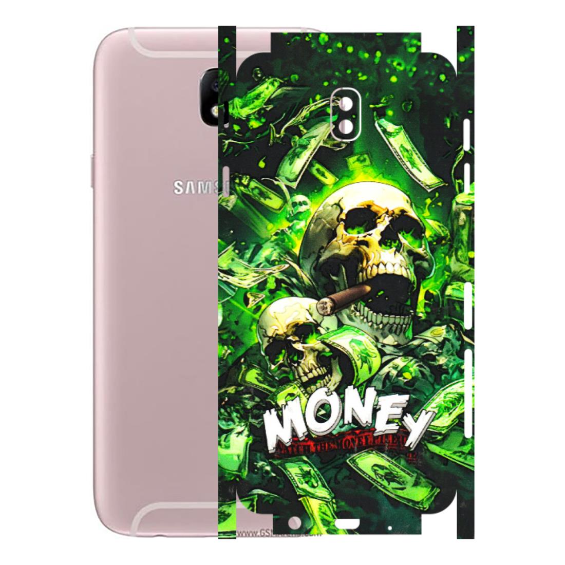 Samsung M/F/Note/Flip and C Phone Skins (All Models) - Skull Money - 3D Embossed Finish (L-303) Samsung Galaxy J7 Pro