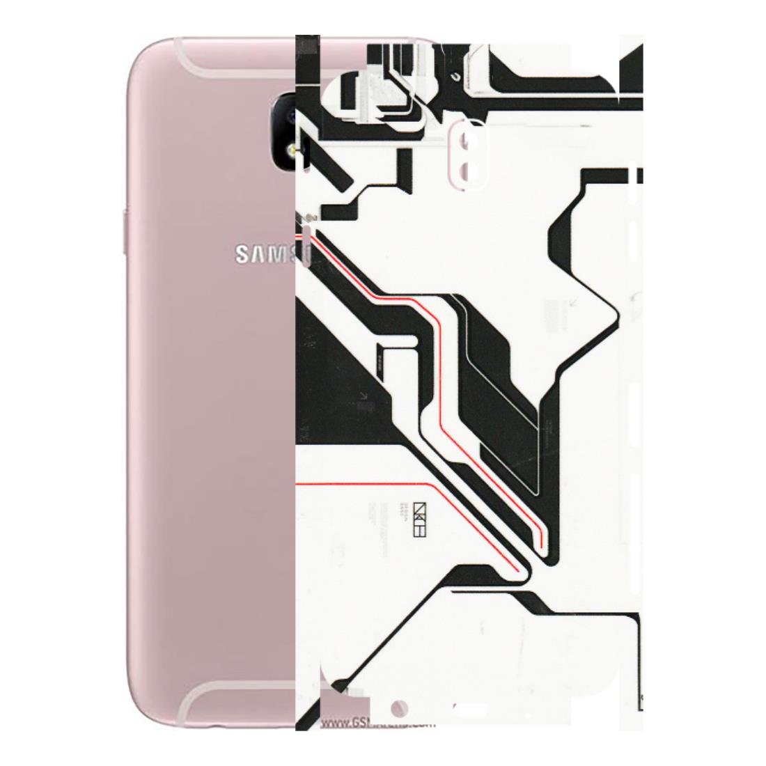 Samsung M/F/Note/Flip and C Phone Skins (All Models) - White Techy Logo - 3D Embossed Finish (L-312) Samsung Galaxy J7 Pro